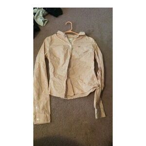 Hollister button down orange size M
